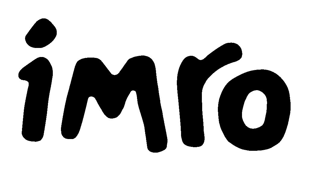 Black and white IMRO logo representing the Irish Music Rights Organisation, which supports the rights of music creators in Ireland.