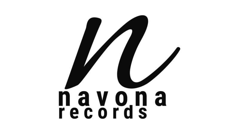 Black and white Navona Records logo, an imprint of PARMA Recordings focused on contemporary classical music.